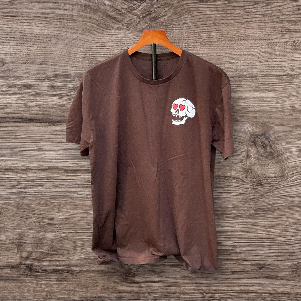 Brown Skull Graphic Tee